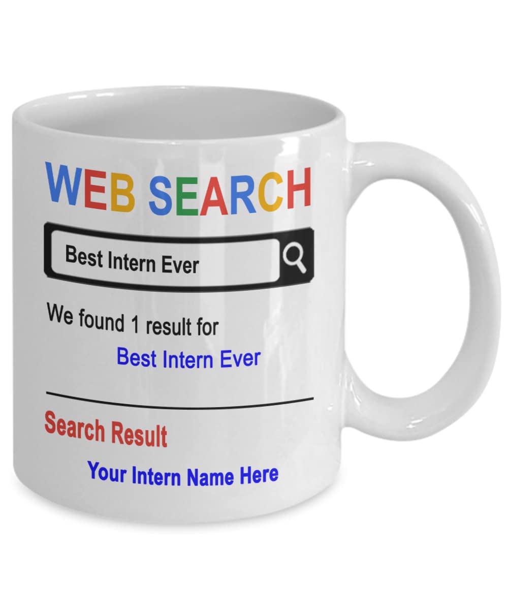Spreadpassion Personalized Mug, Best Intern Ever, Gift For Intern, Birthday Christmas Basket Gift Idea, Custom Intern Mug
