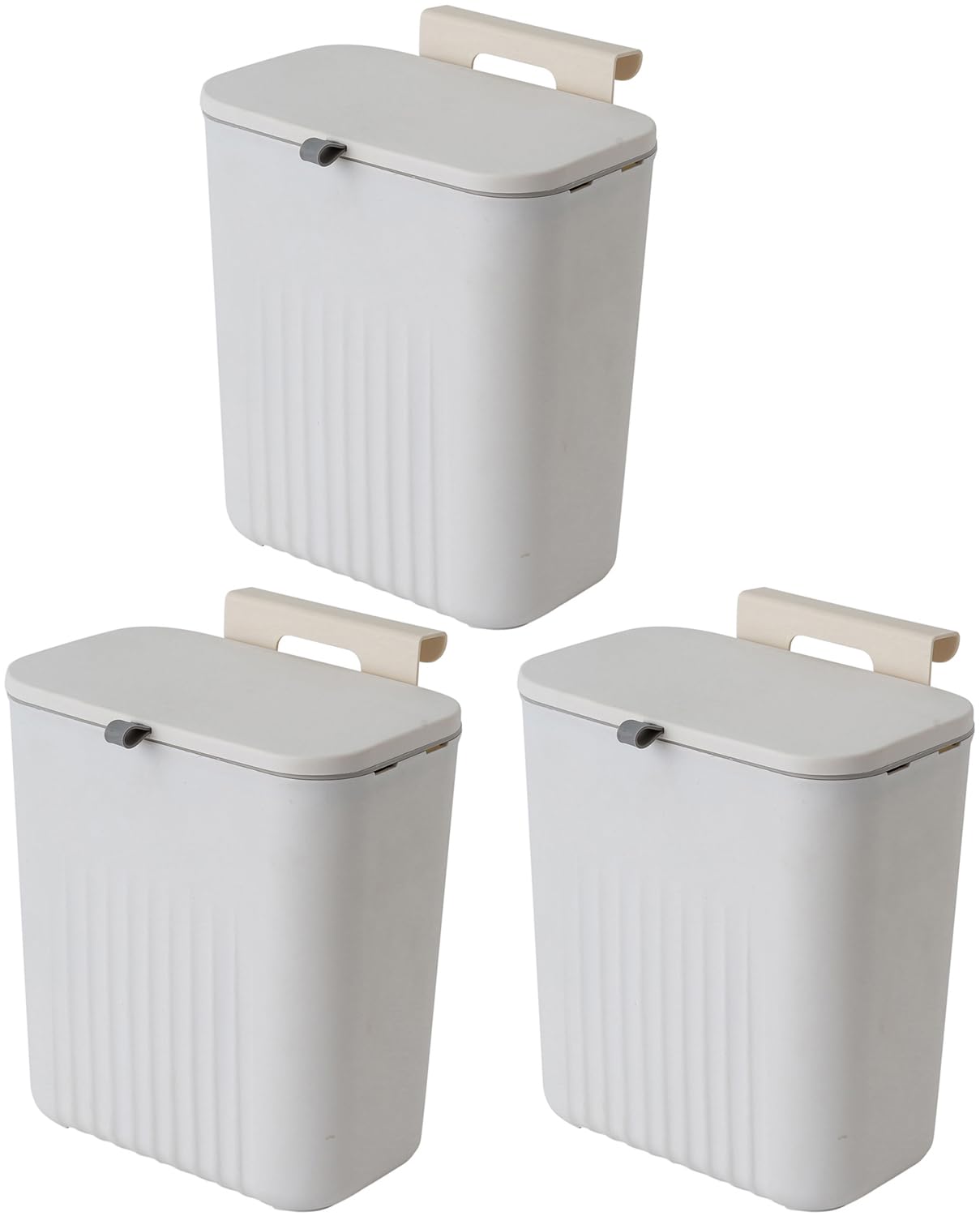 Sooyee 3 Pack 12L/3.2 Gal Kitchen Compost Bin For Countertop Or Under Sink, Hanging Small Trash Can With Lid For Cupboard/Bathro
