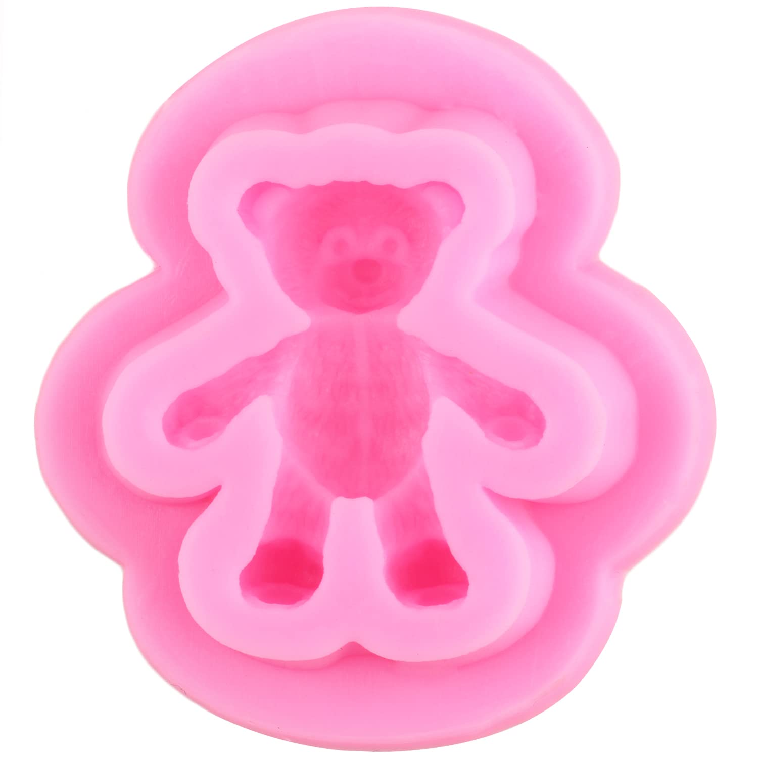 Mypracs Bear Silicone Fondant Molds For Cake Decorating Chocolate Cupcake Topper Candy Polymer Clay Gum Paste Set Of 4