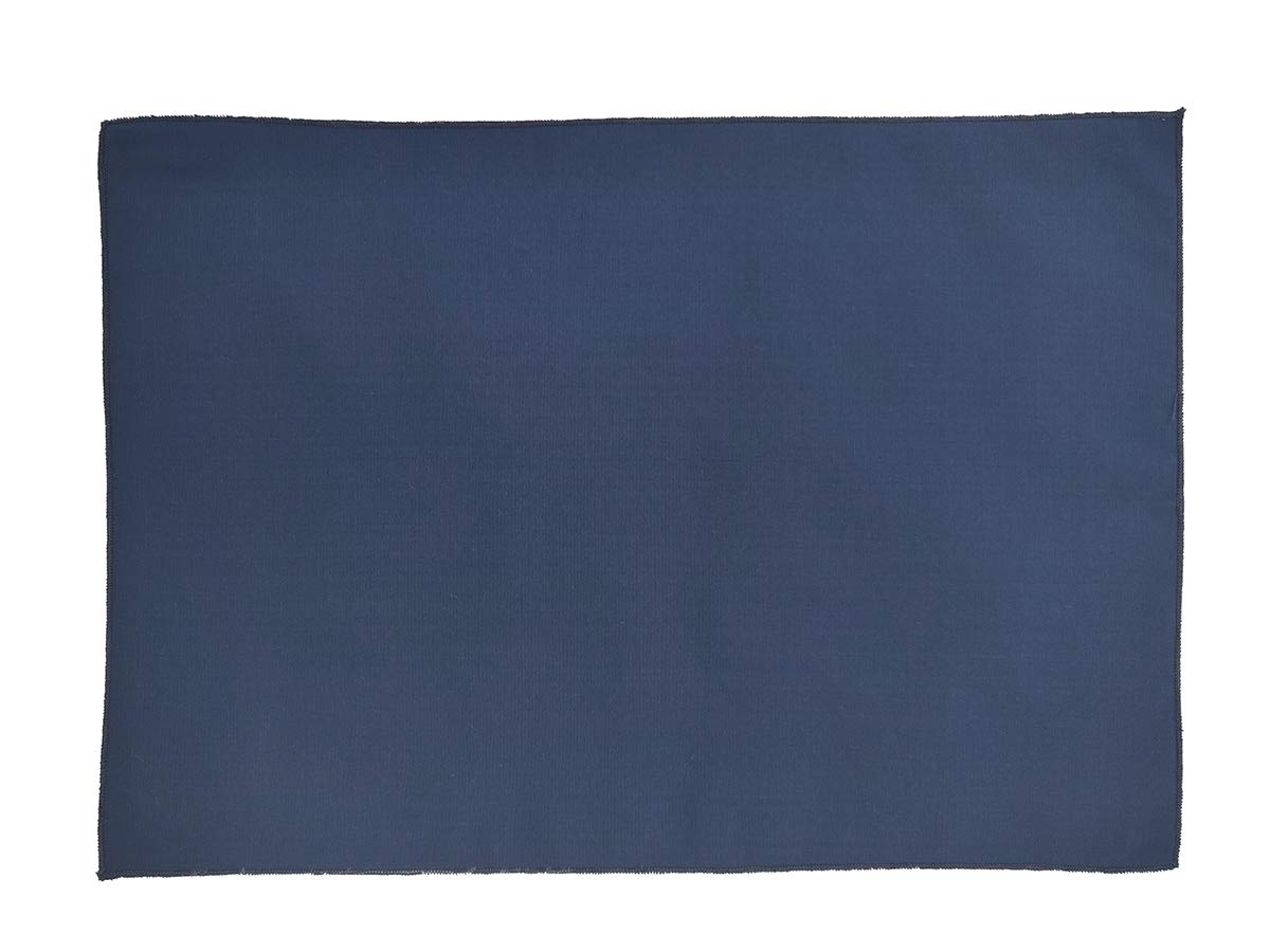 Fennco Styles Buffalo Check Double Layers Reversible Placemats 14'' W X 20'' L, Set Of 4 - Handmade In Usa - Navy Blue Plaid Tab