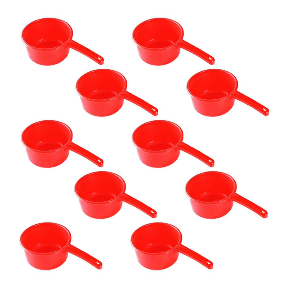 OSOLADY 10pcs Garden Watering Ladle Long Handle Plastic Water Scoop for Indoor Outdoor Plants Kitchen Household Use