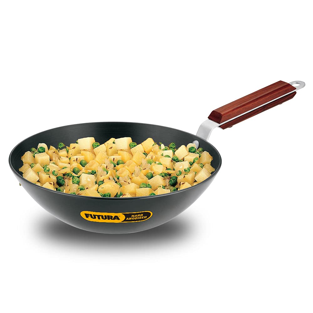 Hawkins Futura Hard Anodised Deep-Fry Pan 2.5 L, 26 Cm, 4.06 Mm