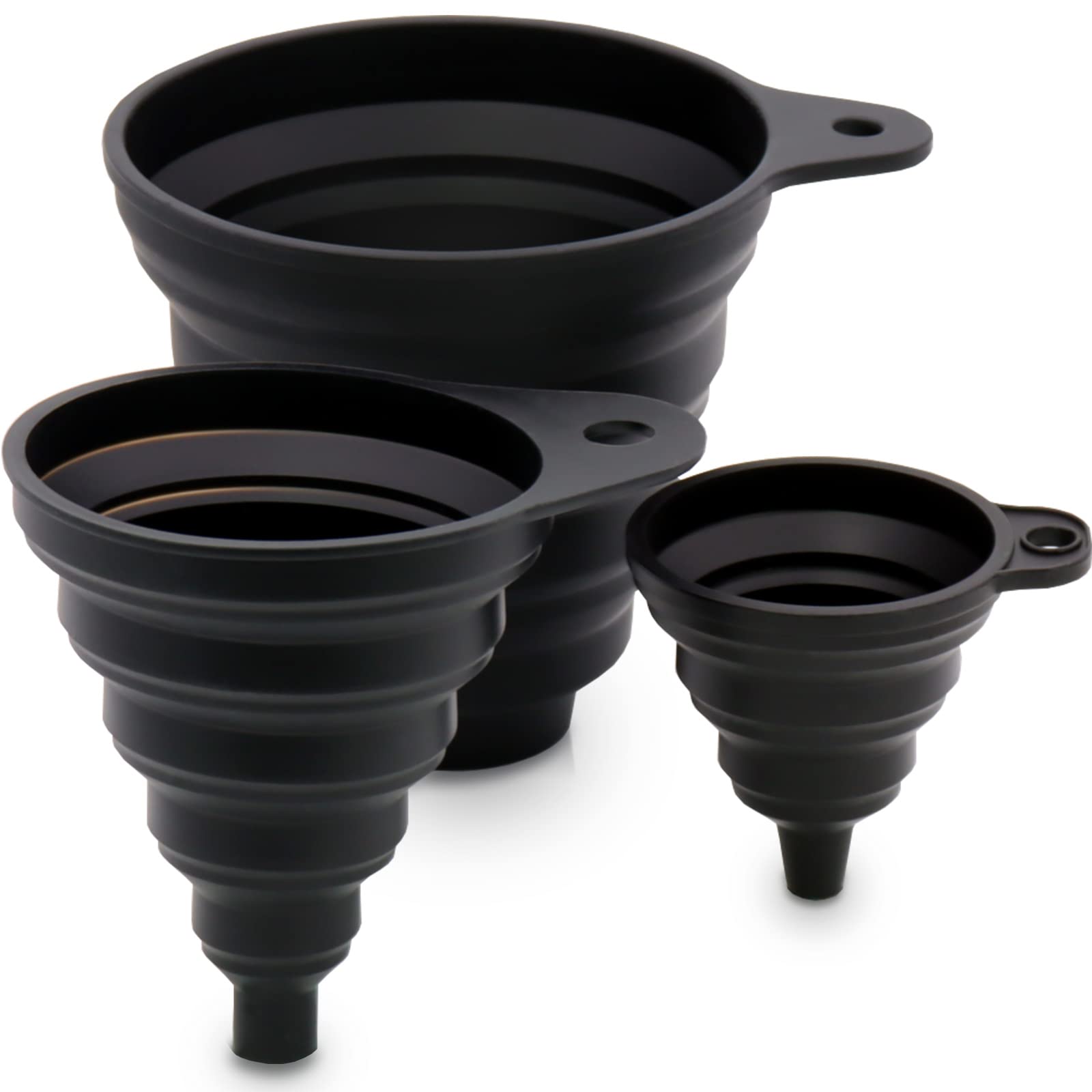 Three Funnels 3 Sizes Of Kitchen Funnel Set, Food Grade Funnels For Filling Bottles ...