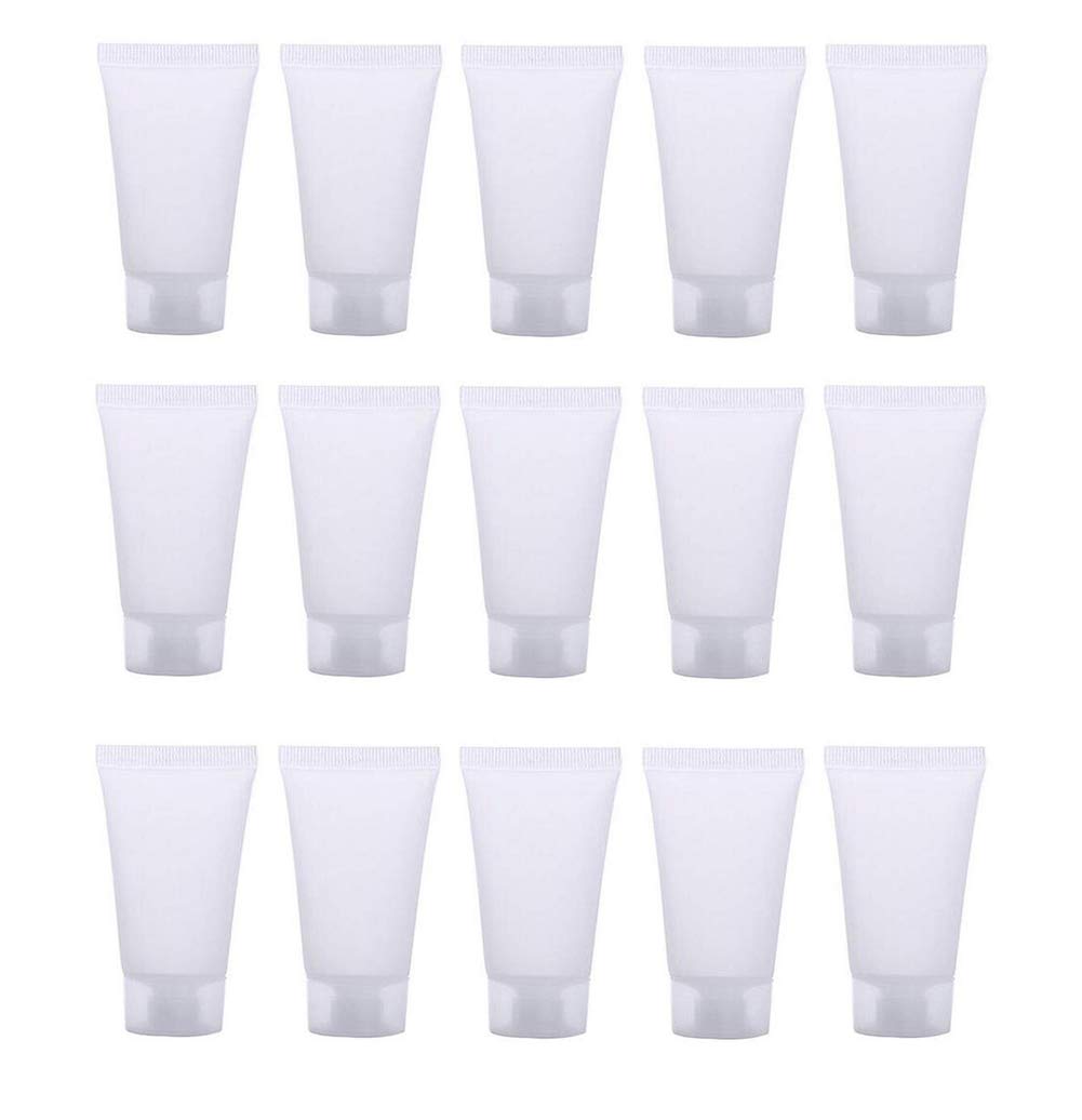20Pcs 5Ml/5G/0.17Oz Small Empty Refillable Clear Plastic Travel Soft Tubes Cosmetic Sample Packing Vial Container Bottles For Sh