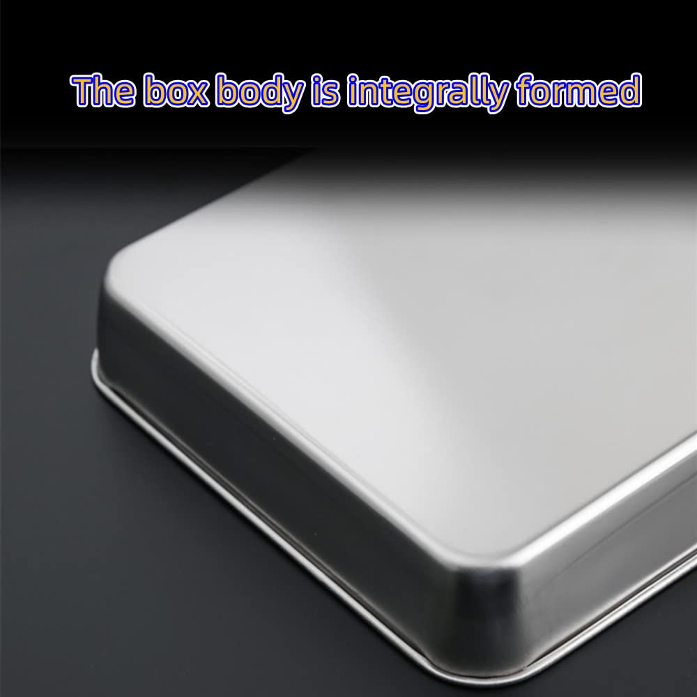 Small Baking Sheet Pan With Wire Rack Set [1 Pans + 1 Racks] Stainless Steel Cookie Pan Baking Tray Size 10.4 X 8.15 X 2 Inch