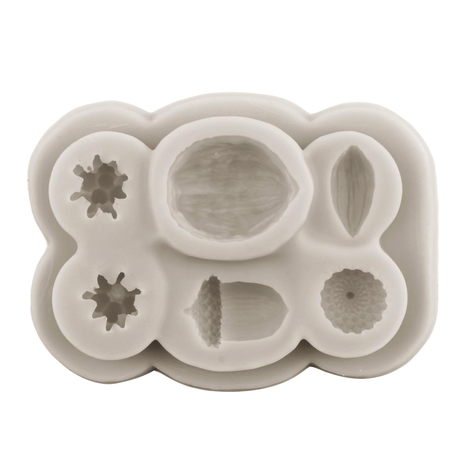 Sijiangmold Blueberry Raspberry Strawberry Fondant Molds Nuts Berries Silicone Mold Spices Star Anise Cinnamon Lemon Mold For Ca