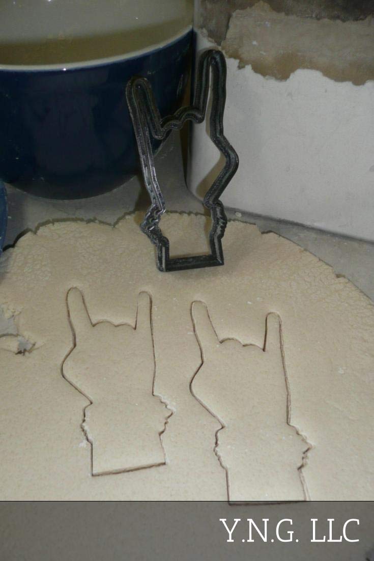Rock On Sign Hand Symbol Gesture Music Song Band Rock N Roll Cookie Cutter Usa Pr2036