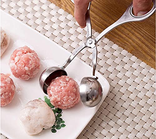 Meat Ballers Maker Melon Baller Meatball Scoop Maker Non Stick Stainless Steel Ice Cream Scoop Disher Fruits Kitchen Tools Ball
