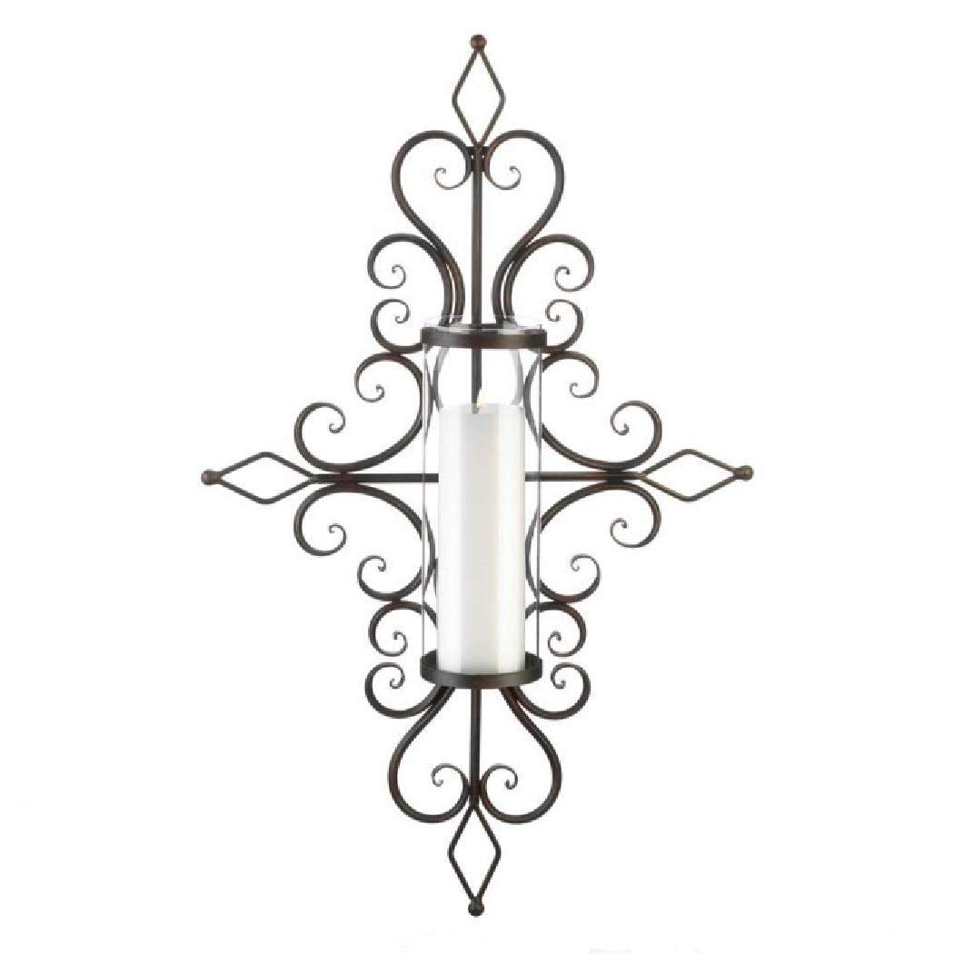 Gallery of Light 10018763 Flourished Candle Wall Sconce, White