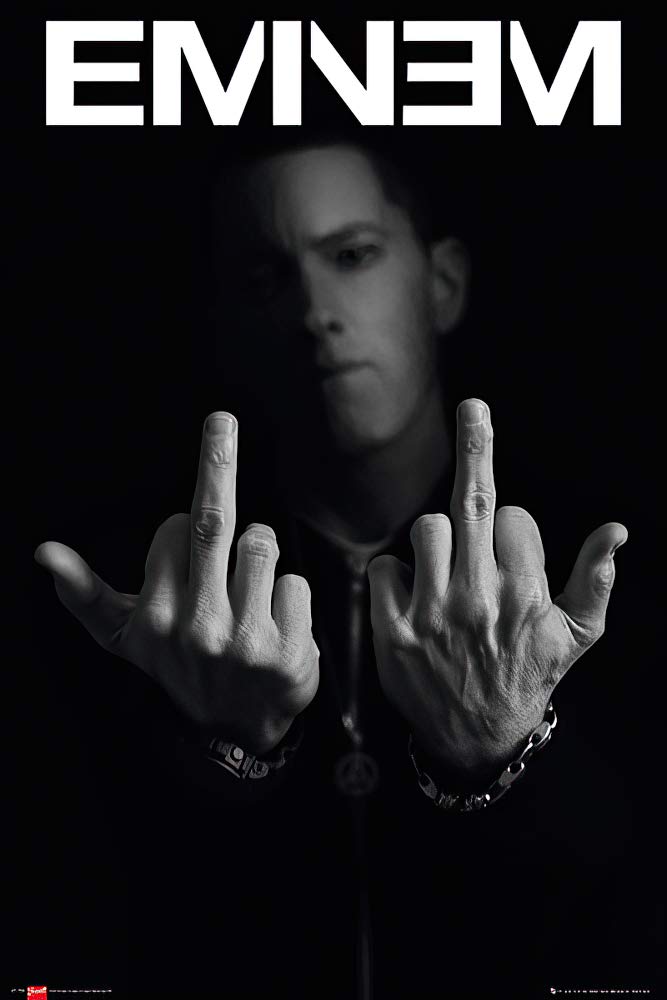 Poster Stop Online Eminem - Music/Personality Poster (Fingers/Flipping The Bird) (Size 24'' X 36'')