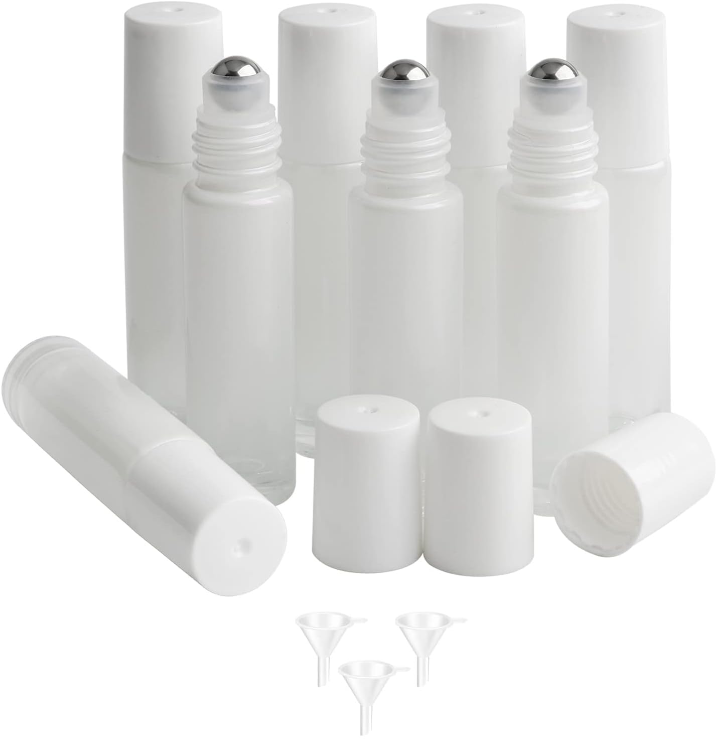 Ellbest 8Pack 10ml Glass Roller Bottles for Essential Oils