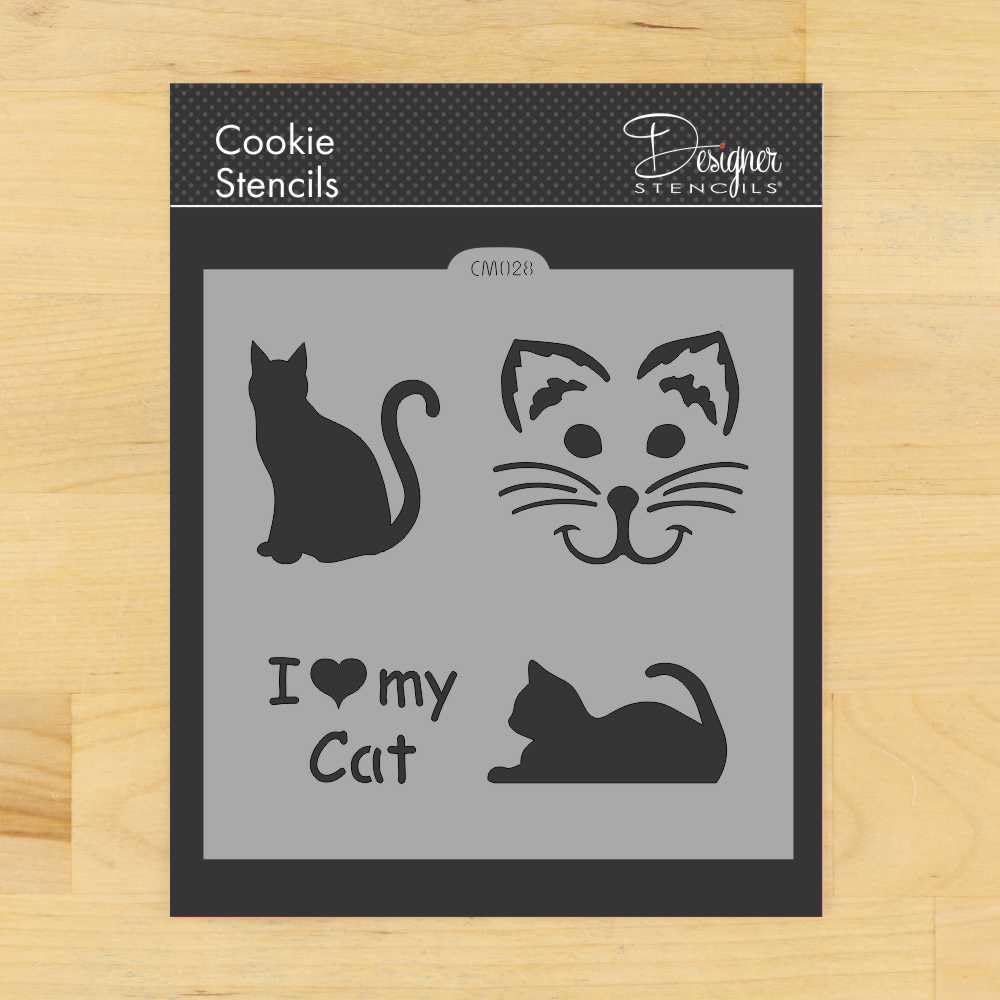 I Love My Cat Cookie And Craft Stencil By Designer Stencils