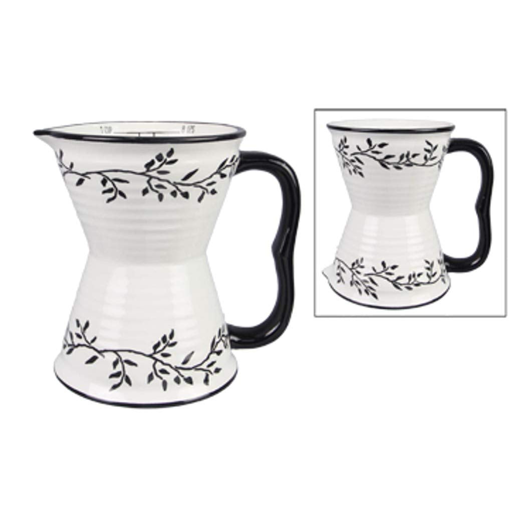 Young'S Inc. Ceramic Wet And Dry Measuring Cup Pitcher - Cute Kitchen Accessories And Decor - Baking Kitchenware - 1 Cup/8Oz - W