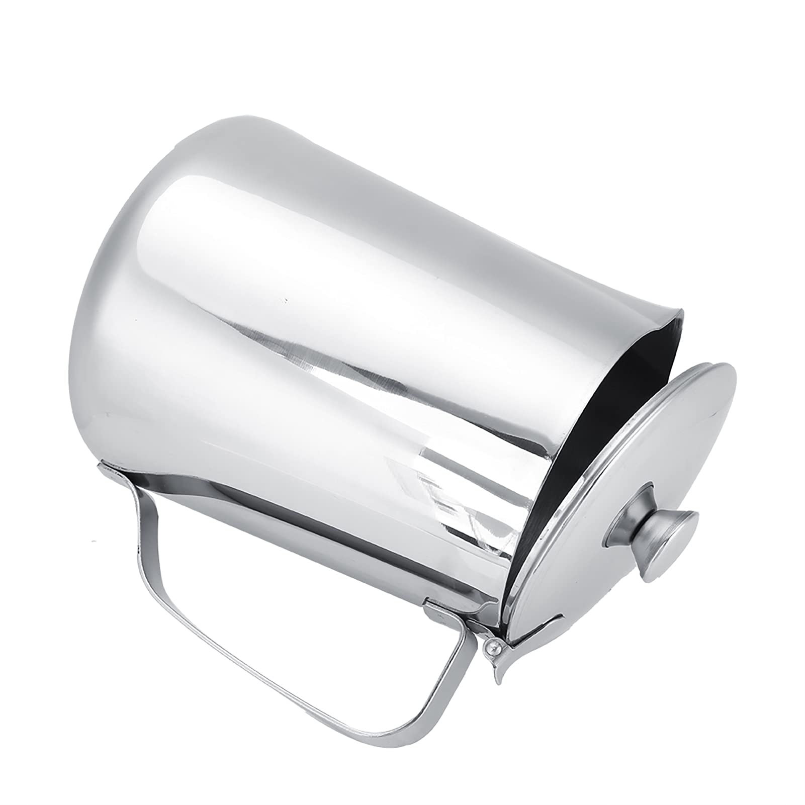 Frothing Pitcher Stainless Steel Coffee Cup Mug Milk Frothing Pitcher Jug With Lid For Latte Coffee Art(1500Ml)