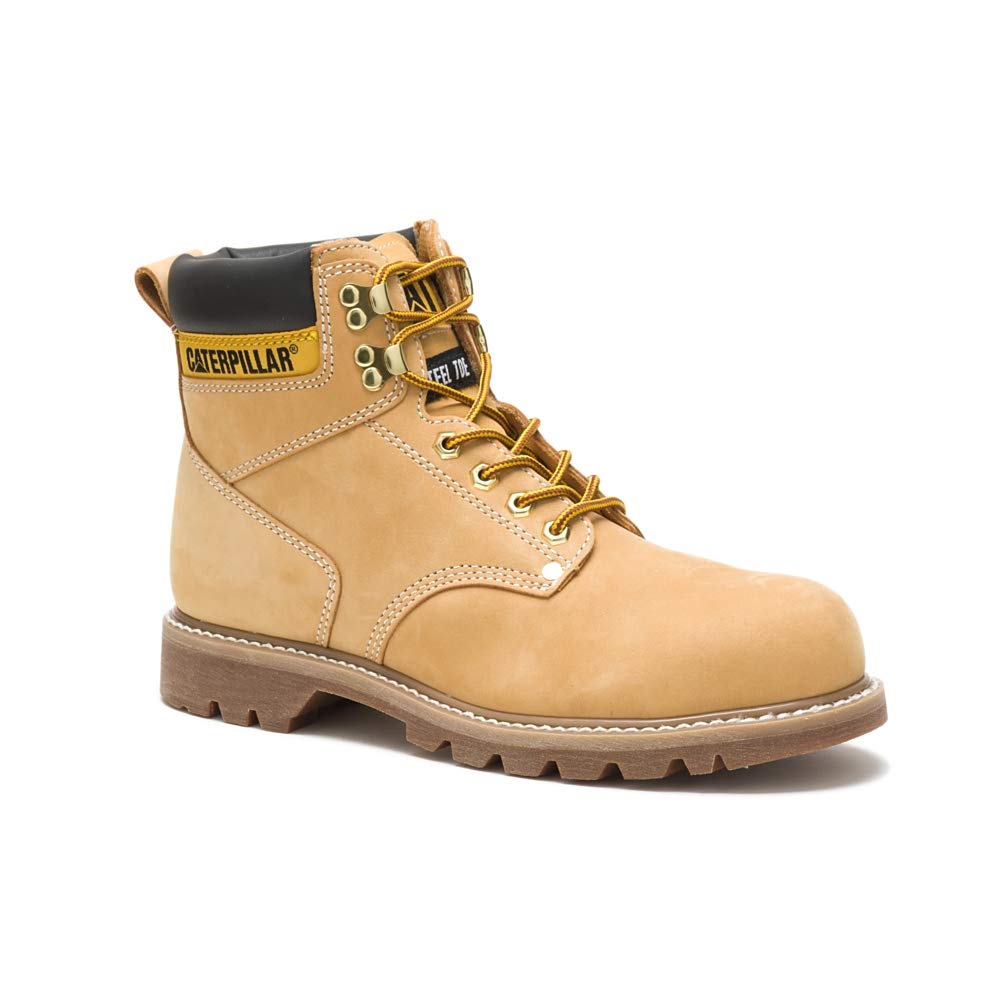 Cat Footwear Mens Second Shift Steel Toe Work Boot, Honey, 13 Wide