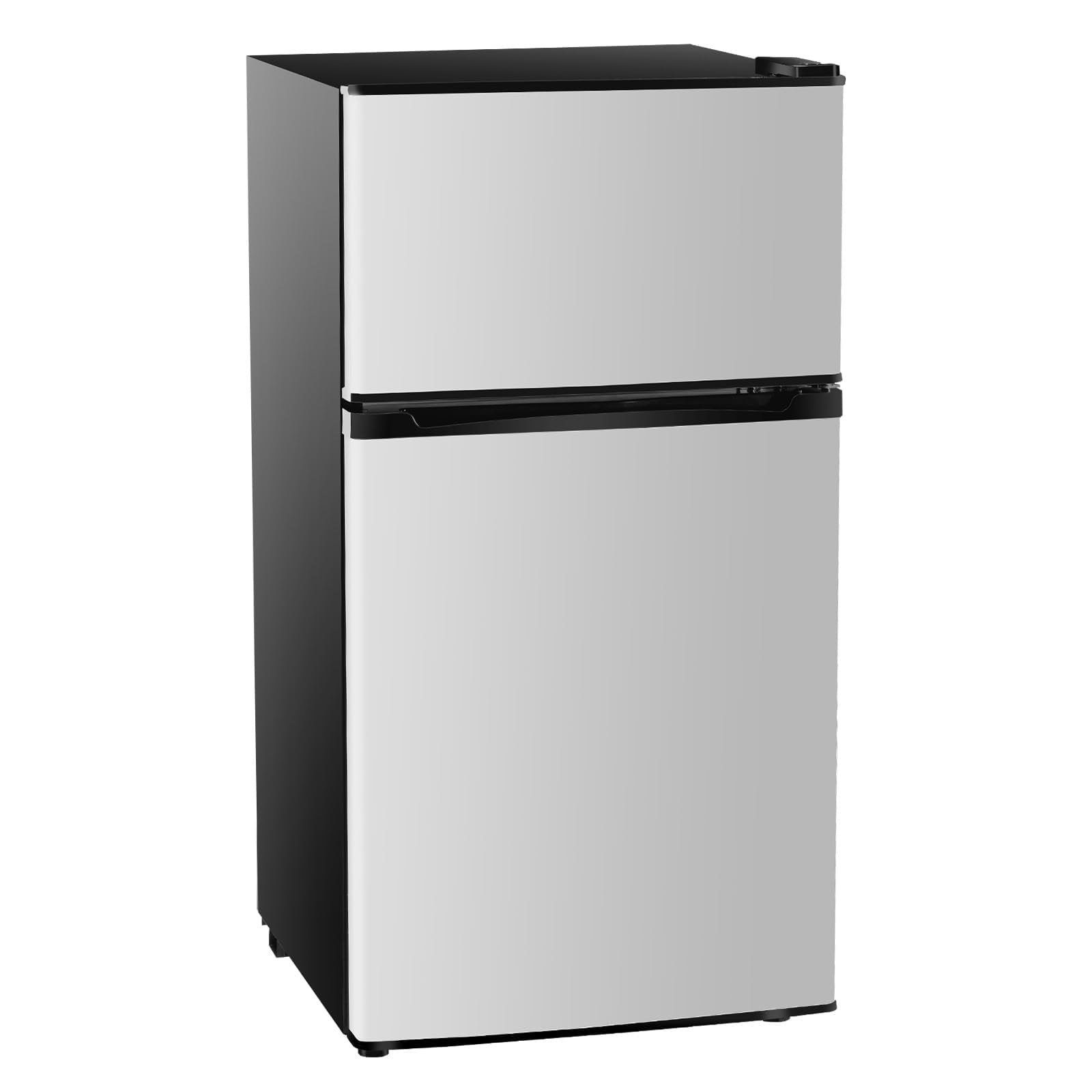 3.2 Cu.Ft Mini Fridge with Freezer, 2 Door Small Refrigerator with Adjustable Thermostat Energy-efficient Low Noise, Compact Fri