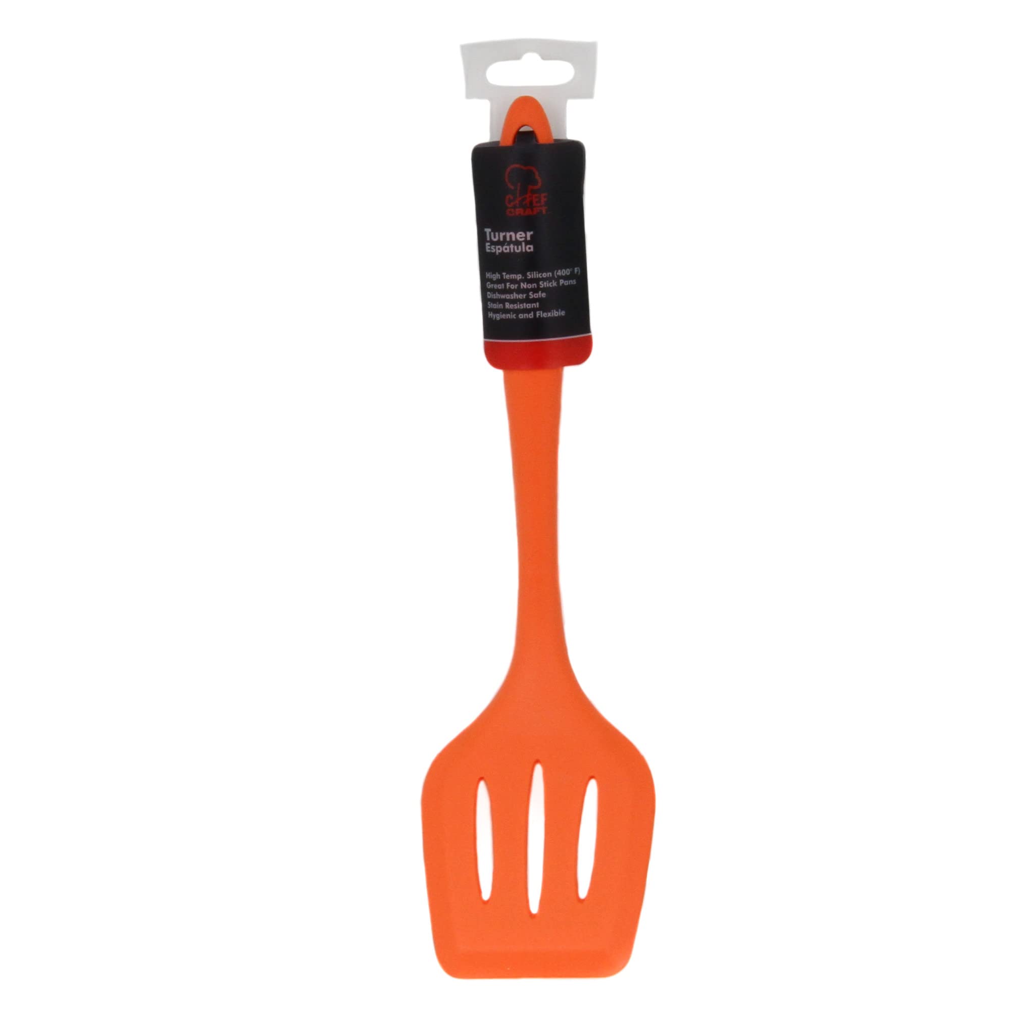 Chef Craft Premium Silicone Spatula/Turner  11.75 inch  Orange