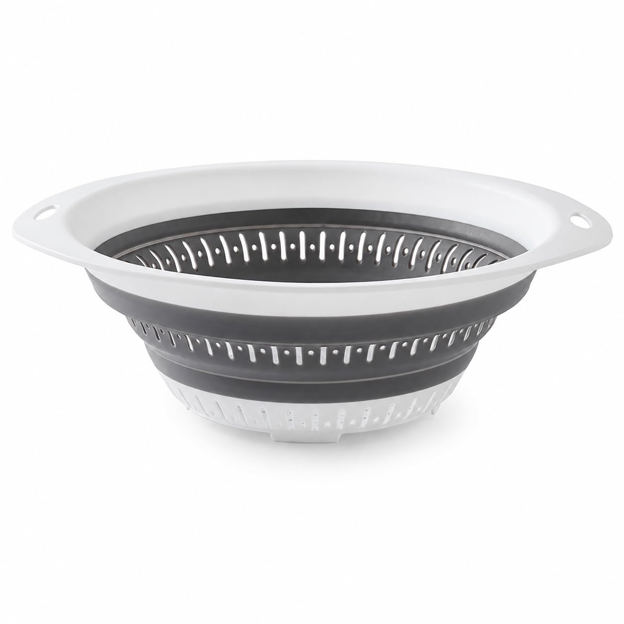 LEIME Collapsible Colander, Silicone Strainer Basket with Handles (oval)