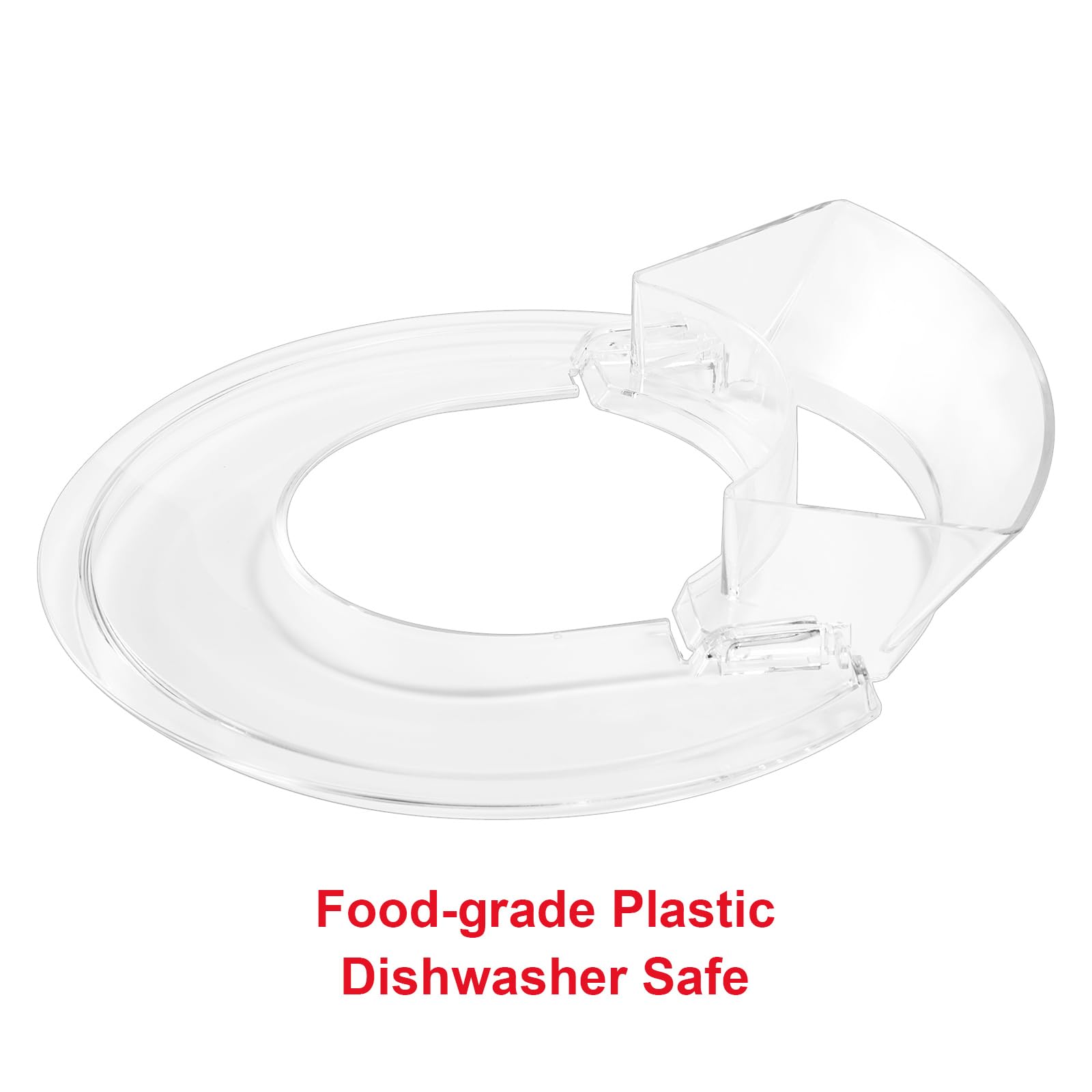 Ne-totoro Pouring Shield for KitchenAid 6 Quart Mixer, Clear Splash Guard with Removable Chute, Fits 5.5-7QT Bowl-Lift Models