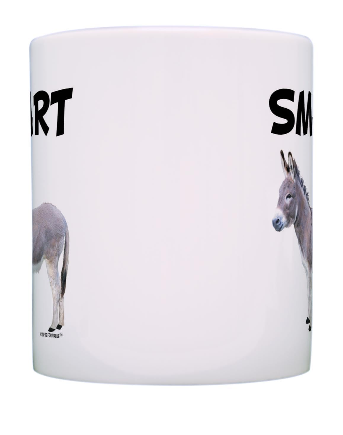 Smart Ass Smartass Donkey Sarcasm Gag Gift 11oz Ceramic Coffee Mug White