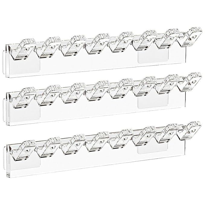 Urdhvamurti Wall Mounted Jewelry Organizer Hooks(Pack Of 6) | Transparent Self Adhesive Necklace Holder & Earring Storage Rack |
