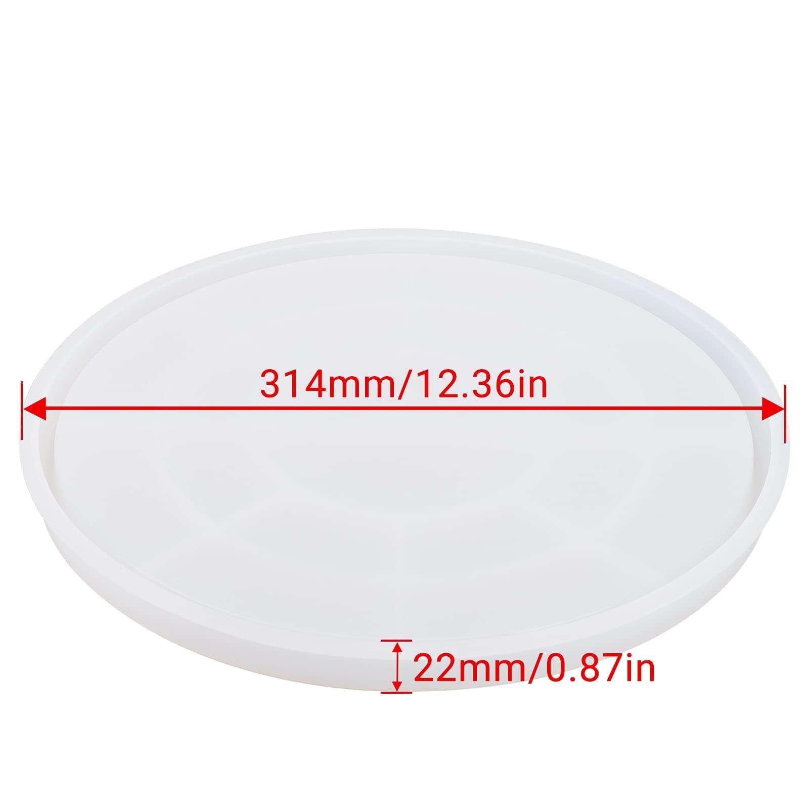 Rolling Tray Mold for Resin  Gartful Large Round Serving Tray Mold with Edges  Plate Silicone Epoxy Casting Mold for Agate Tray  Serving Board  DIY Jewelry Holder  Fruit Snack Tray  Home Decoration