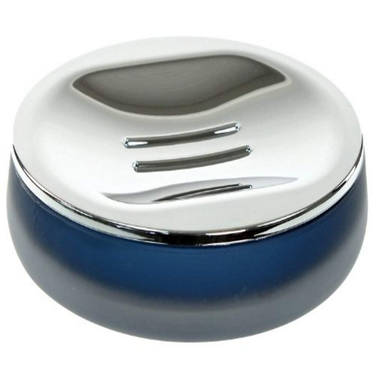 Gedy Ti11-05 Solista Collection Tumbler, 1'' L X 4.68'' W, Silver, Blue