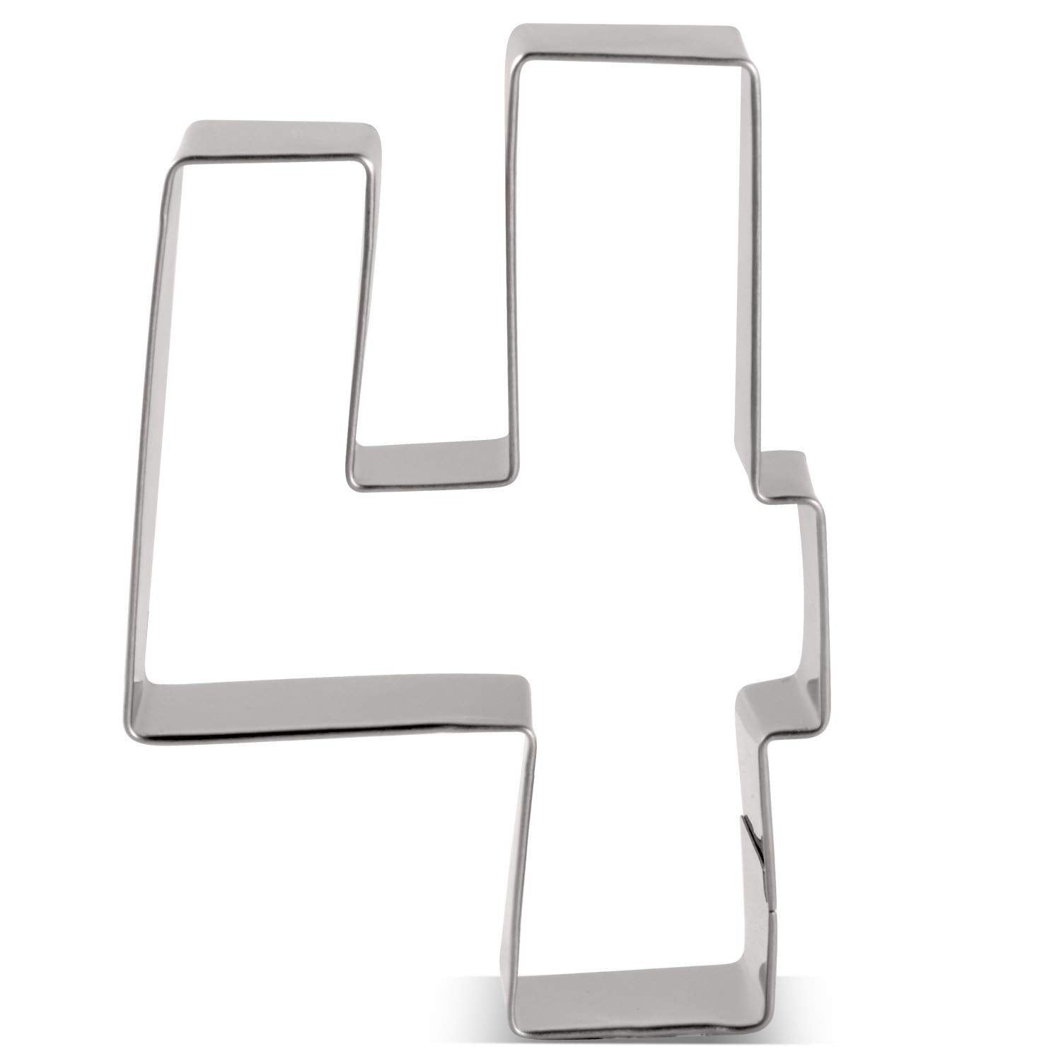 Liliao Number 4 Cookie Fondant Biscuit Cutter For Birthday/Anniversary/Special Day - 2.6 X 3.6 Inches - Stainless Steel