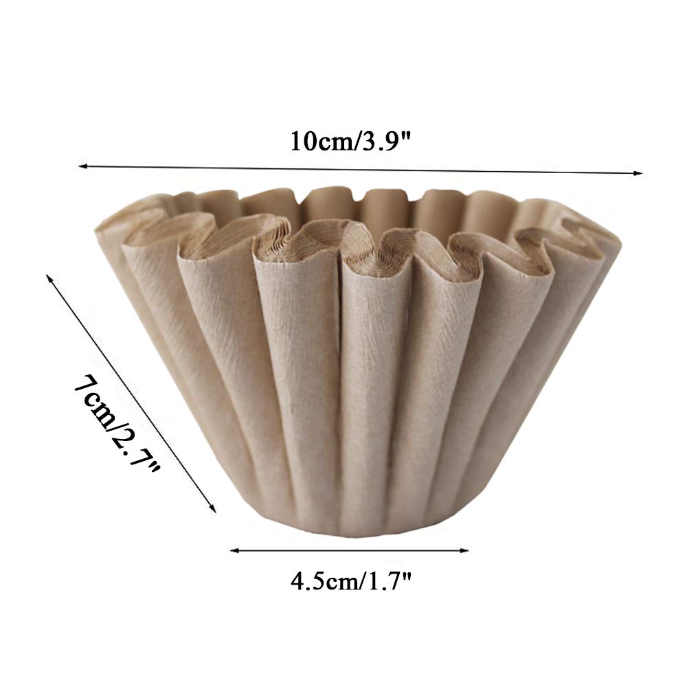 1-4 Cup Basket Coffee Filters,Natural Brown Biodegradable Basket Filters Paper Unbleached For Home Office Use,Coffee Filter Flow