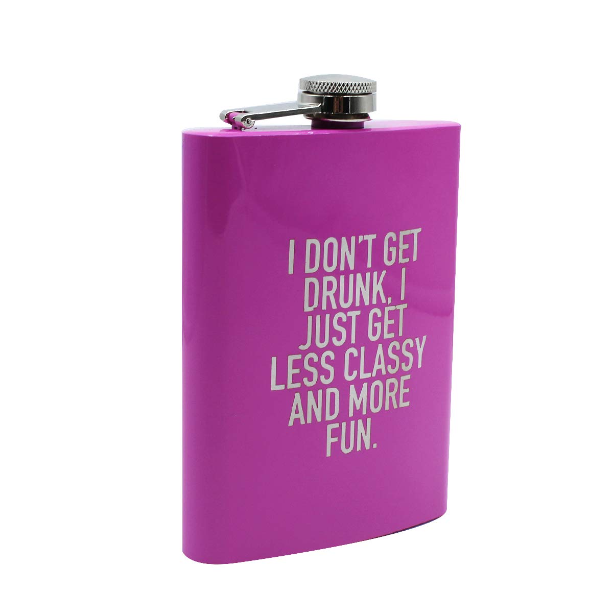 Amamcy Fashion Letters Pattern Hip Flask Stainless Steel Flask Pocket Drinking Flask For Women Girls,8 Oz