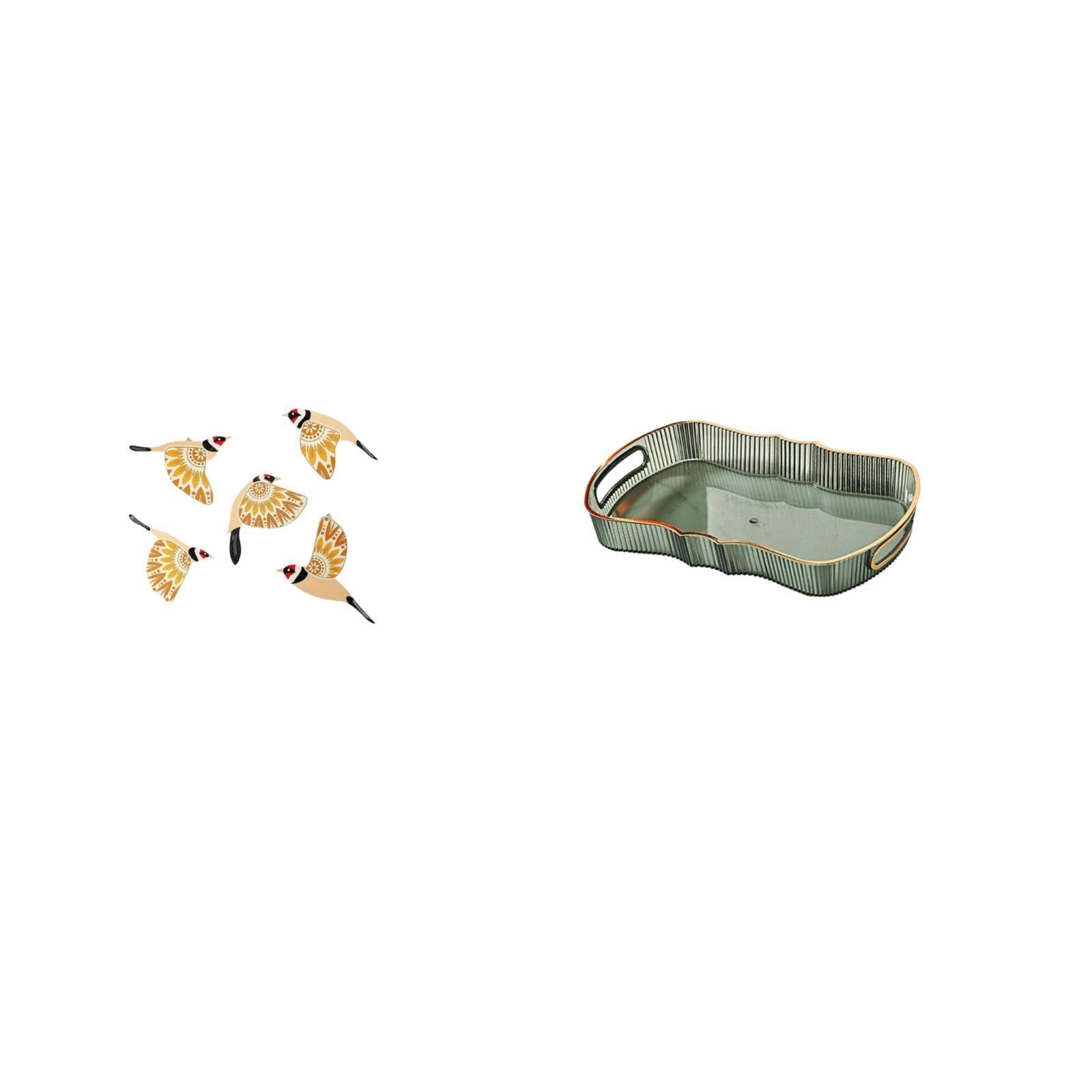 Wooden Bird Wall Art Food Serving Tray Bathroom Vanity Tray Fruit Tray Cafe Cafeteria Food Tray Cosmetic Storage Tray Housewarmi