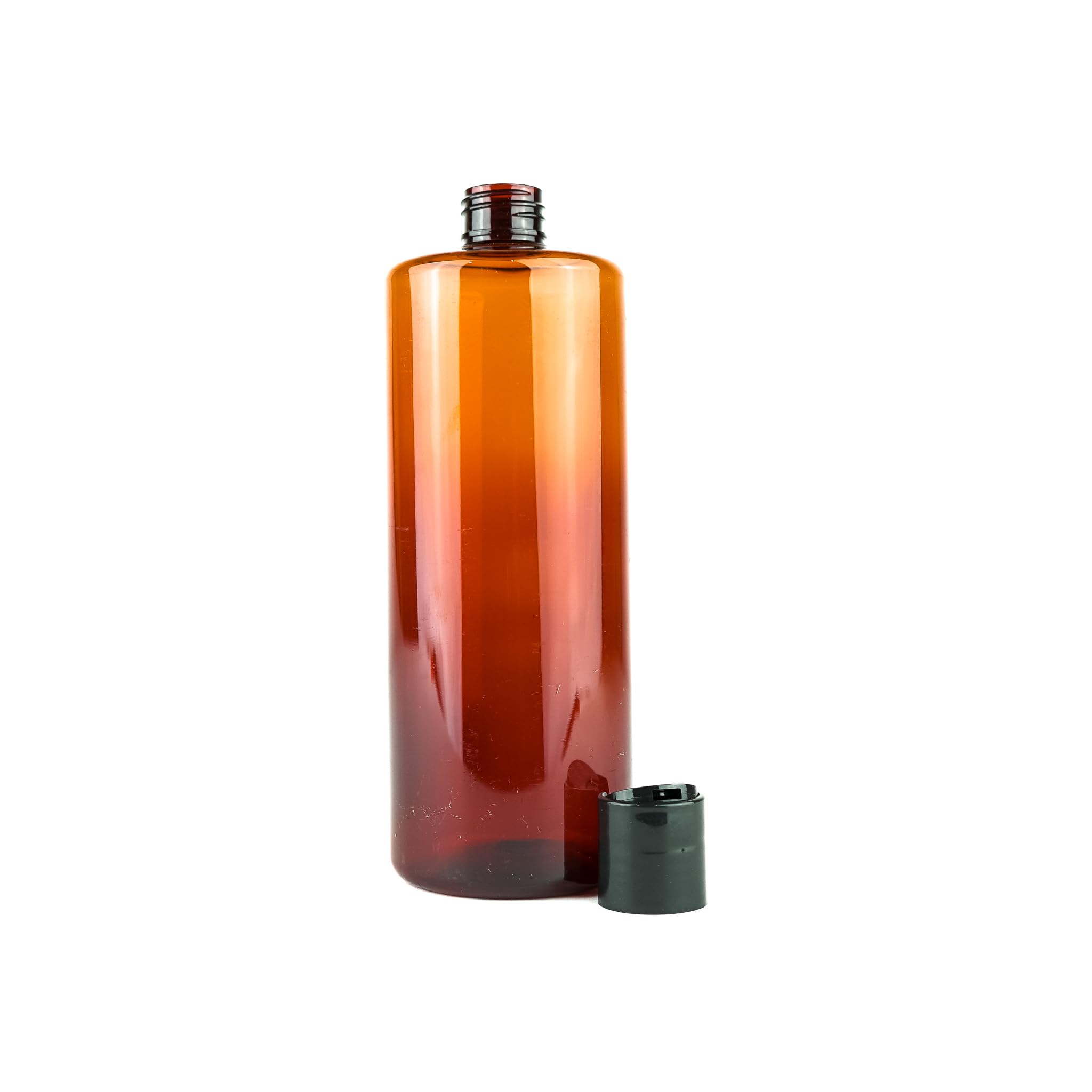 Nature Packaged Plastic Amber Bottles (Pack Of 12) -16Oz Amber Plastic Bottle With Screw Caps; Used As Reusable Shampoo Bottles,