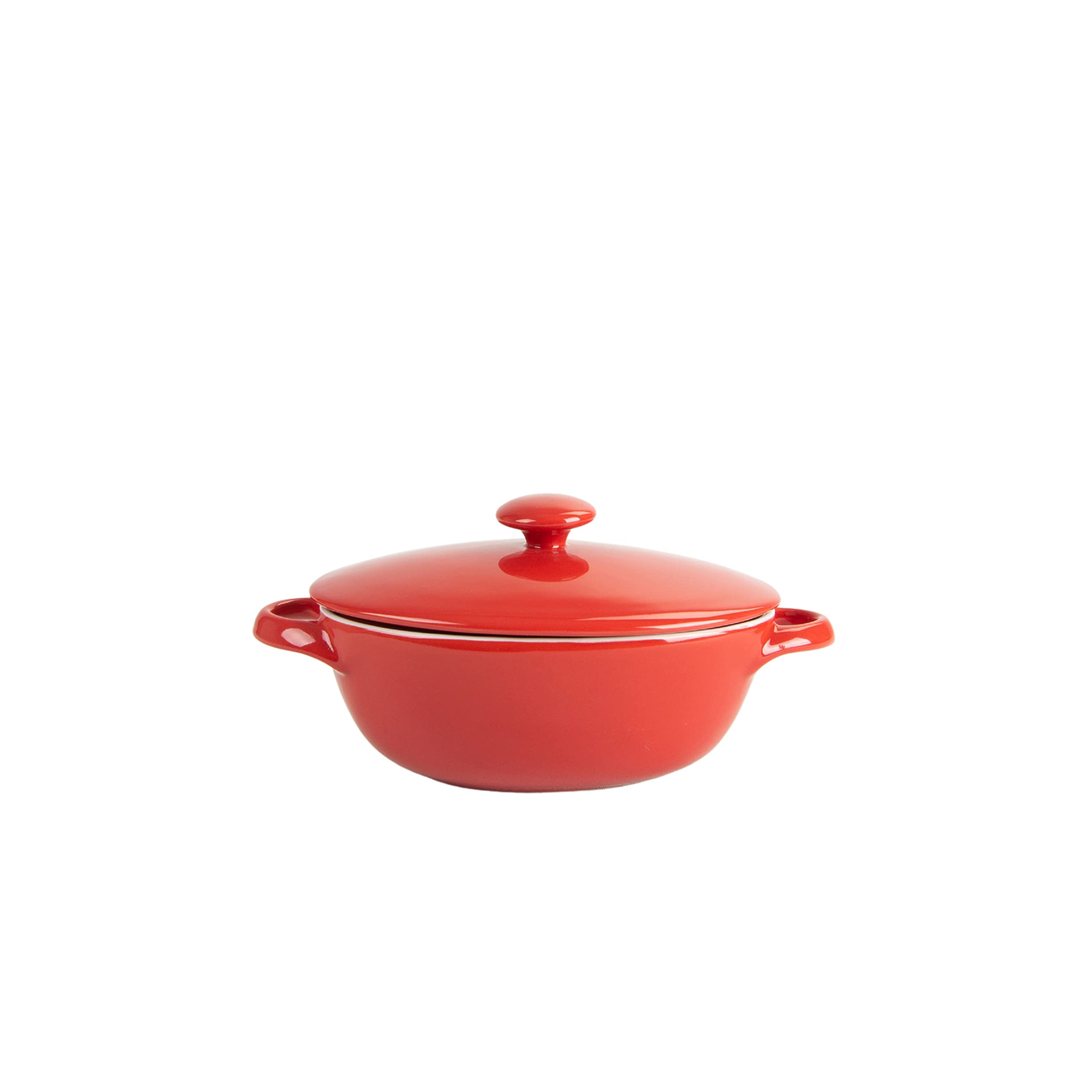 10 Strawberry Street Sienna Covered Casserole 10'' And 7'' Bakeware Set, Red