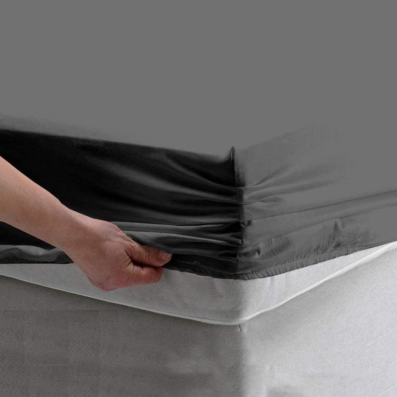 Edenwald Solid Fitted Bedsheet Set 100% Microfiber 3Piece Bedding Sheet Set With 2 PillowcasesSoftness 400 TcFitted Bedshe