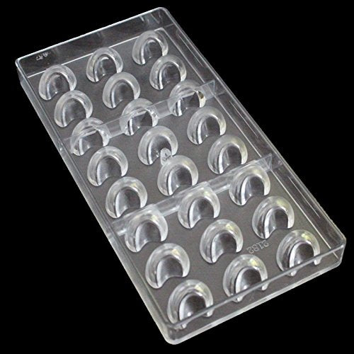 Moon Shaped Polycarbonate Chocolate Mold Hard Pc Candy Mold Tray Clear Chocolate Tray