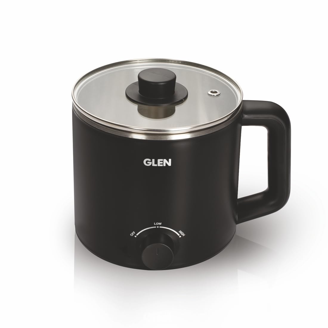 Glen Multicooker Electric Kettle Multipurpose 1.5 Litre, 600W, Cook & Boil, Egg Boiler, Auto Shut-Off, 2 Heat Settings - Silver 