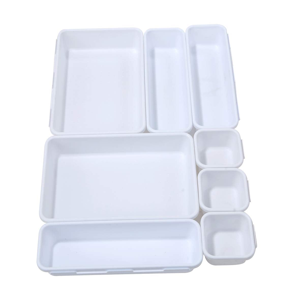 Backerysupply Interlocking Desk Drawer Organizer Separators For Kitchen, Bathroom, Makeup, Office (Set Of 10)