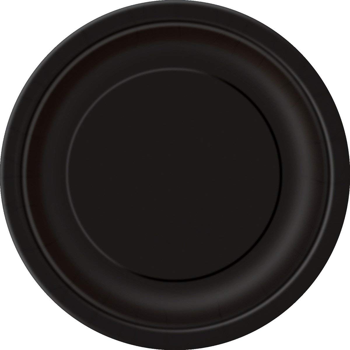 Black Round Paper Dinner Plates - 9'' (Pack Of 8) - Eco-Friendly & Disposable Tableware - Perfect For Celebrations, Weddings & G