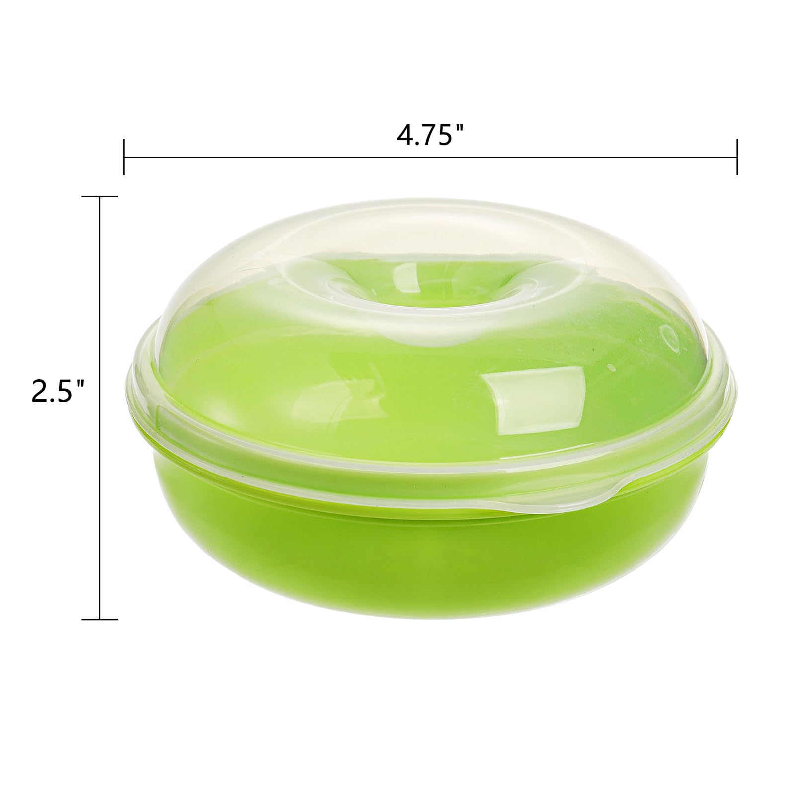 Frcctre 6 Pack Bagel Keeper, Round Bagel Fresh Saver Donut Keeper Holder, Reusable Bagel Storage Container Bagel Fruit Storage B