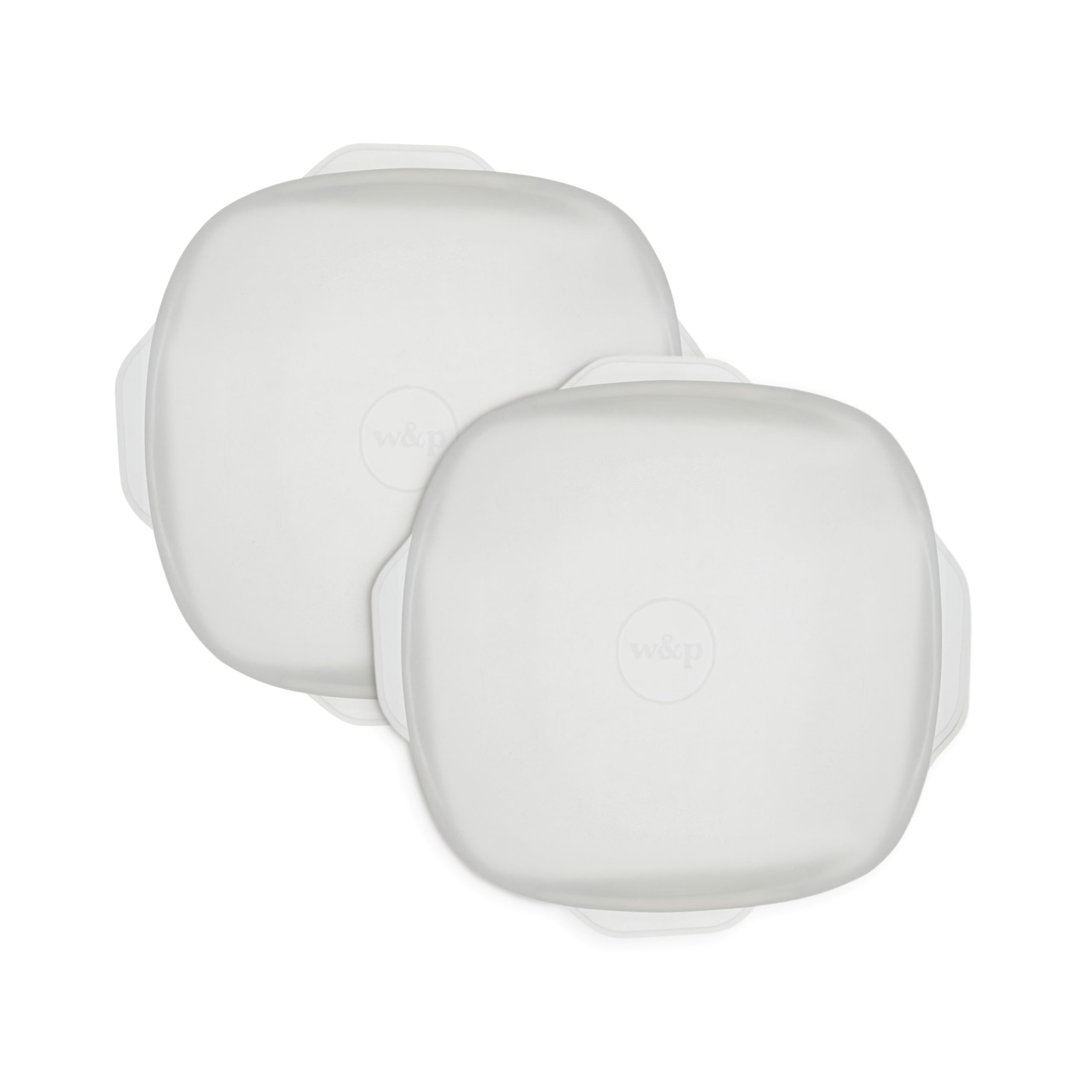 W&P Reusable Silicone Stretch Lid, Brownie (8 X 8) Set Of 2, Dishwasher Safe, Freezer Safe, Lfgb/Premium Silicone, Microwave Saf