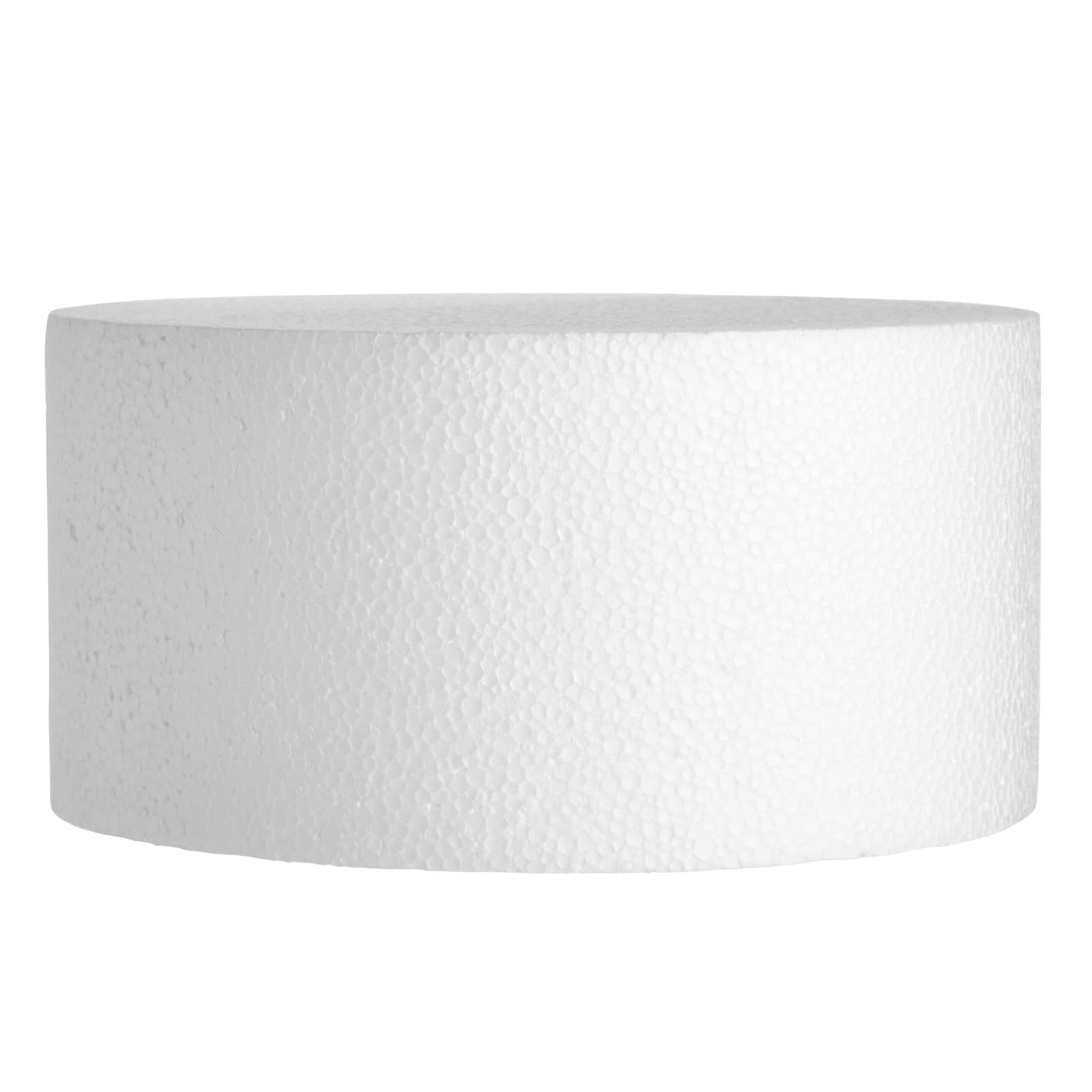 Bright Creations 8 Inch Round Cake Dummy, Foam Cake Form (White, 8X4 Inches)