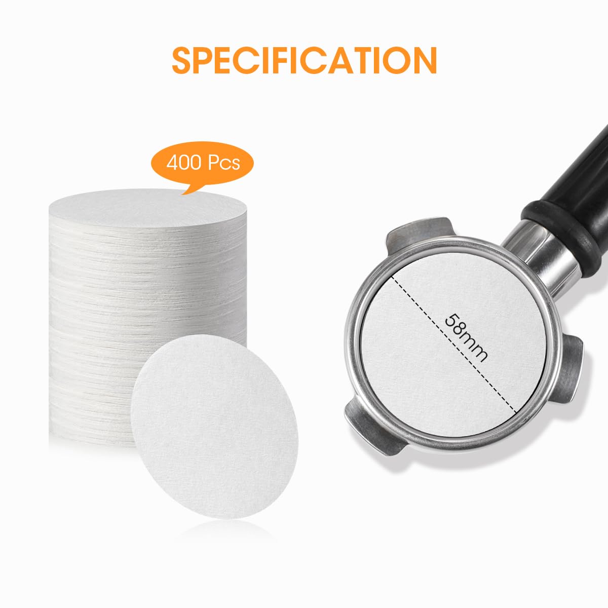 Aieve Espresso Paper Filter Compatible With Breville Barista Espresso Coffee Maker, 58 Mm Espresso Filter Puck Screen Portafilte