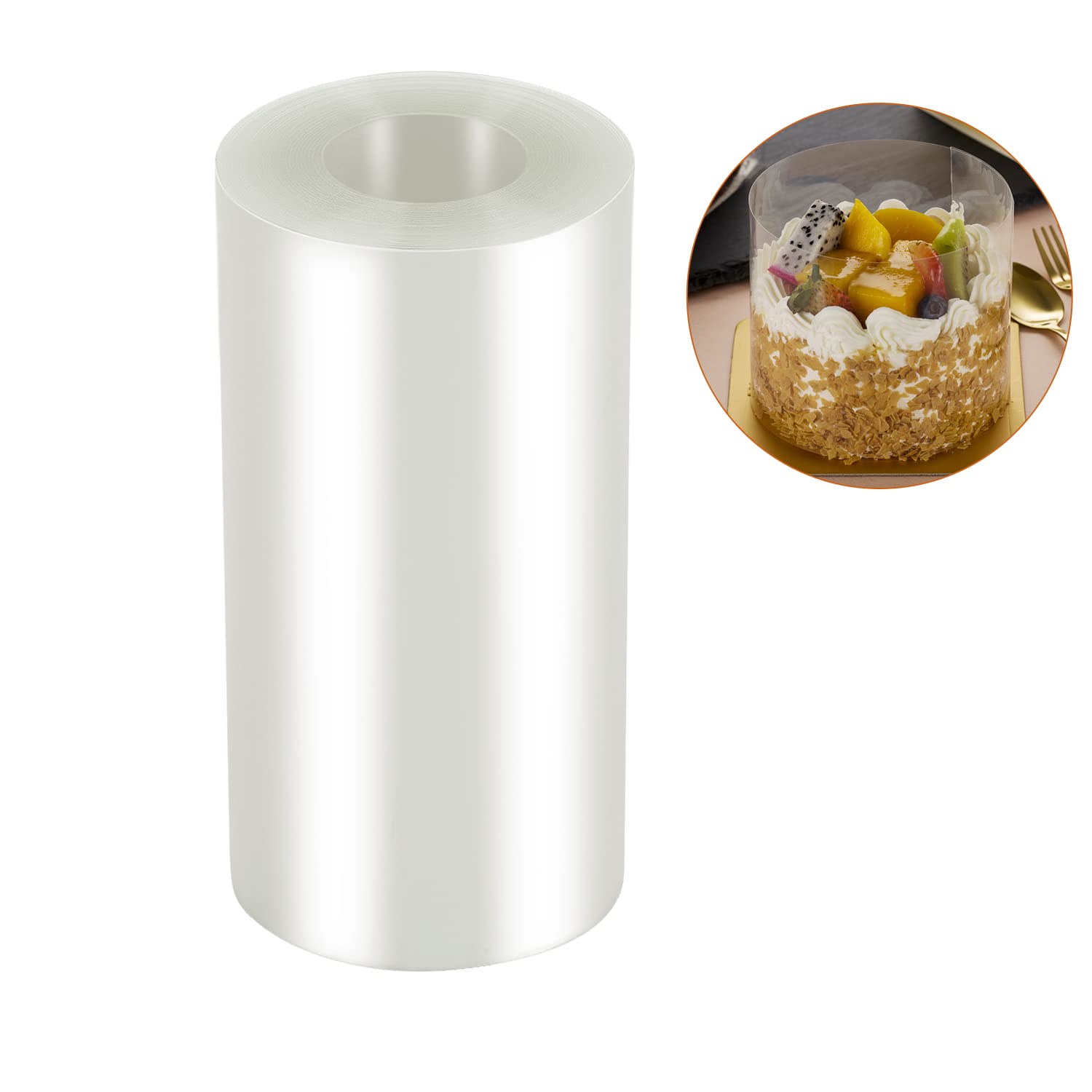 Cake Collars 4 X 394Inch,Transparent Cake Rolls, Acetate Sheet, Transparent Chocolate Mousse Collar Baking Surrounding Edge Deco