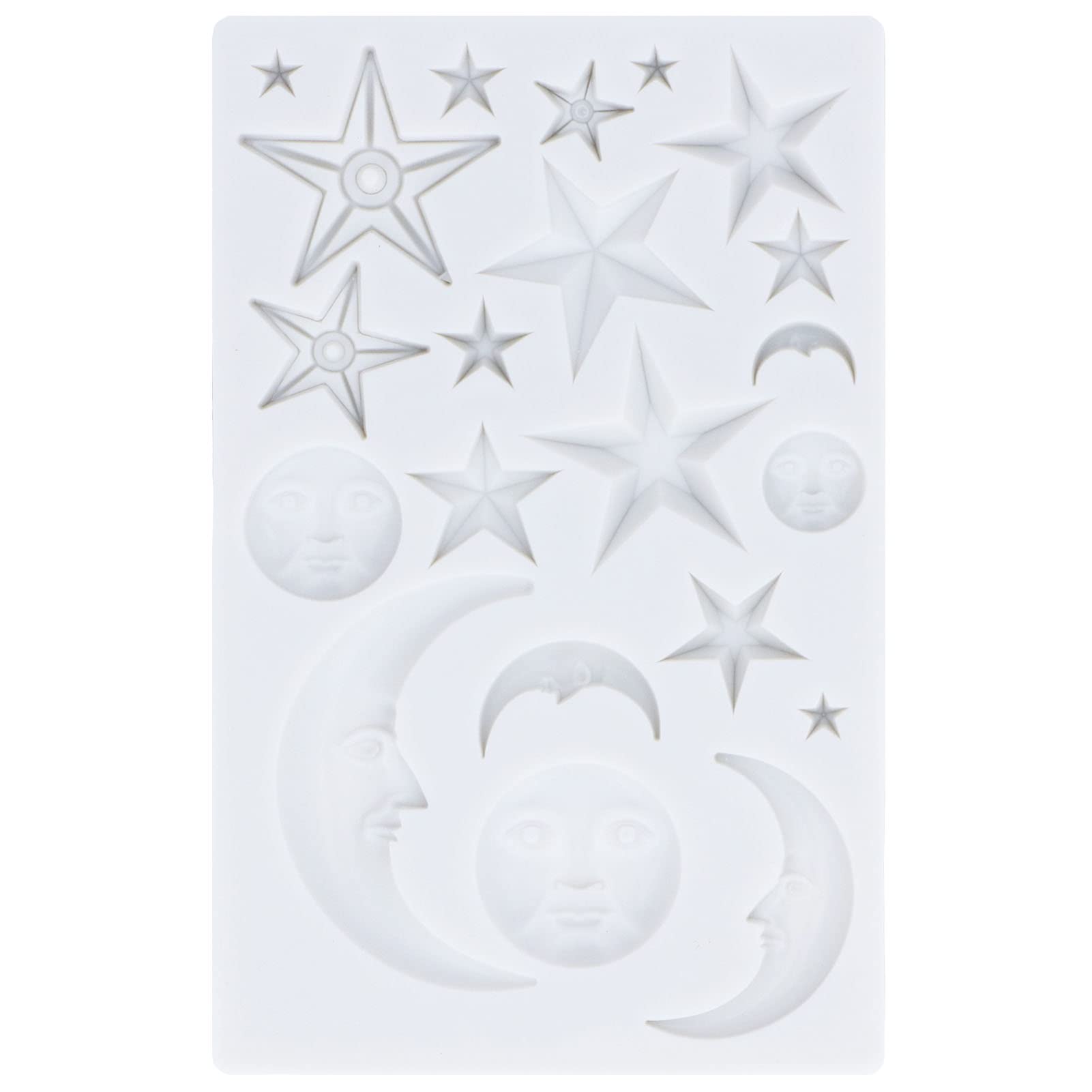 Tnfeeon Chocolate Star Moon Moon Face Nonstick Food Grade Silicone Reusable Heat Resistant Odorless Chocolate Makers Silicone Fo