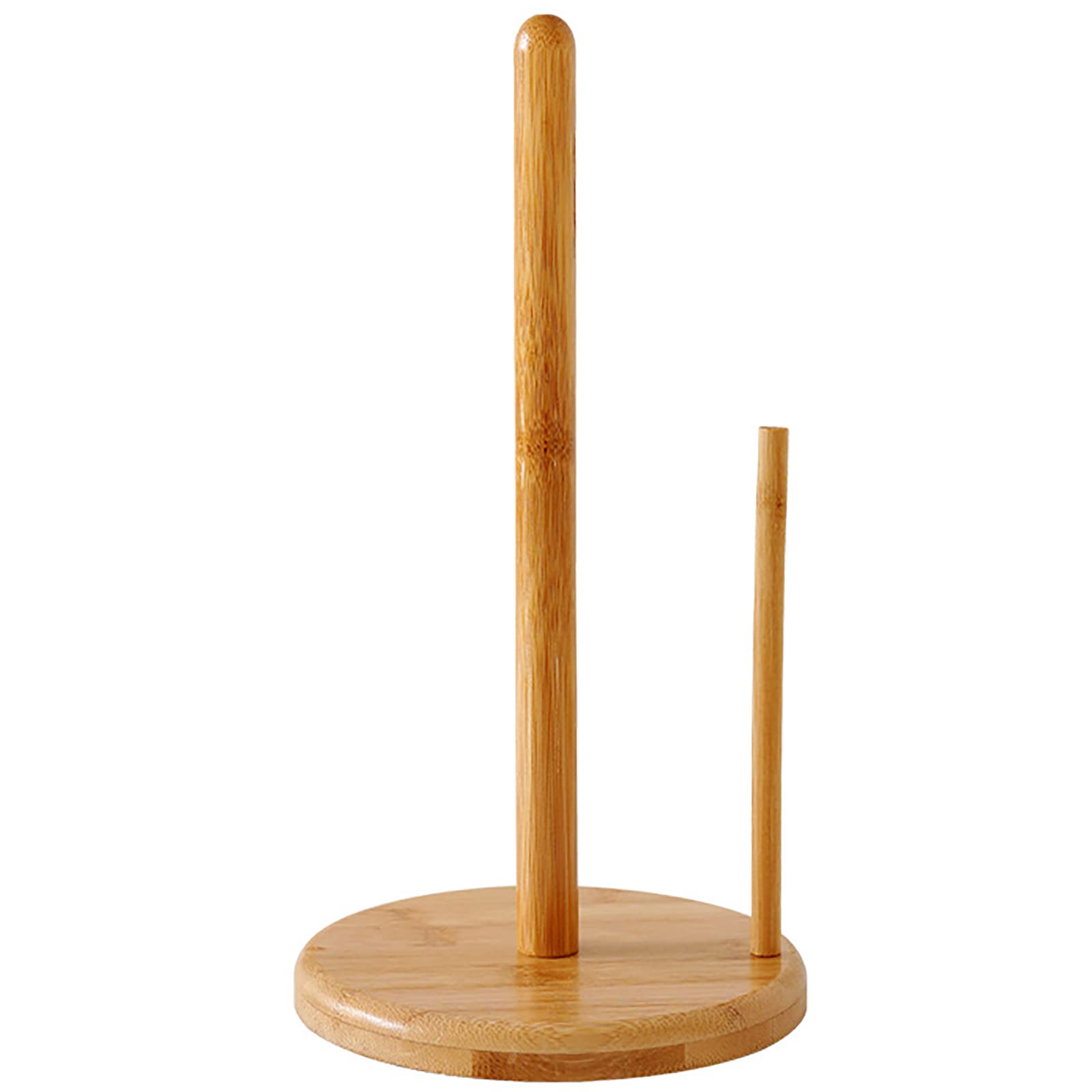 Bamboo Paper Towel Holder Natural Bamboo Wood Countertop Vertical Tissue Holder Rack Kitchen Paper Hanger Rack Countertop Wooden