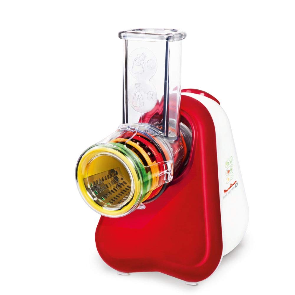 Moulinex Fresh Express Plus DJ756G15 Electric Grater 150W Stainless Steel Red White