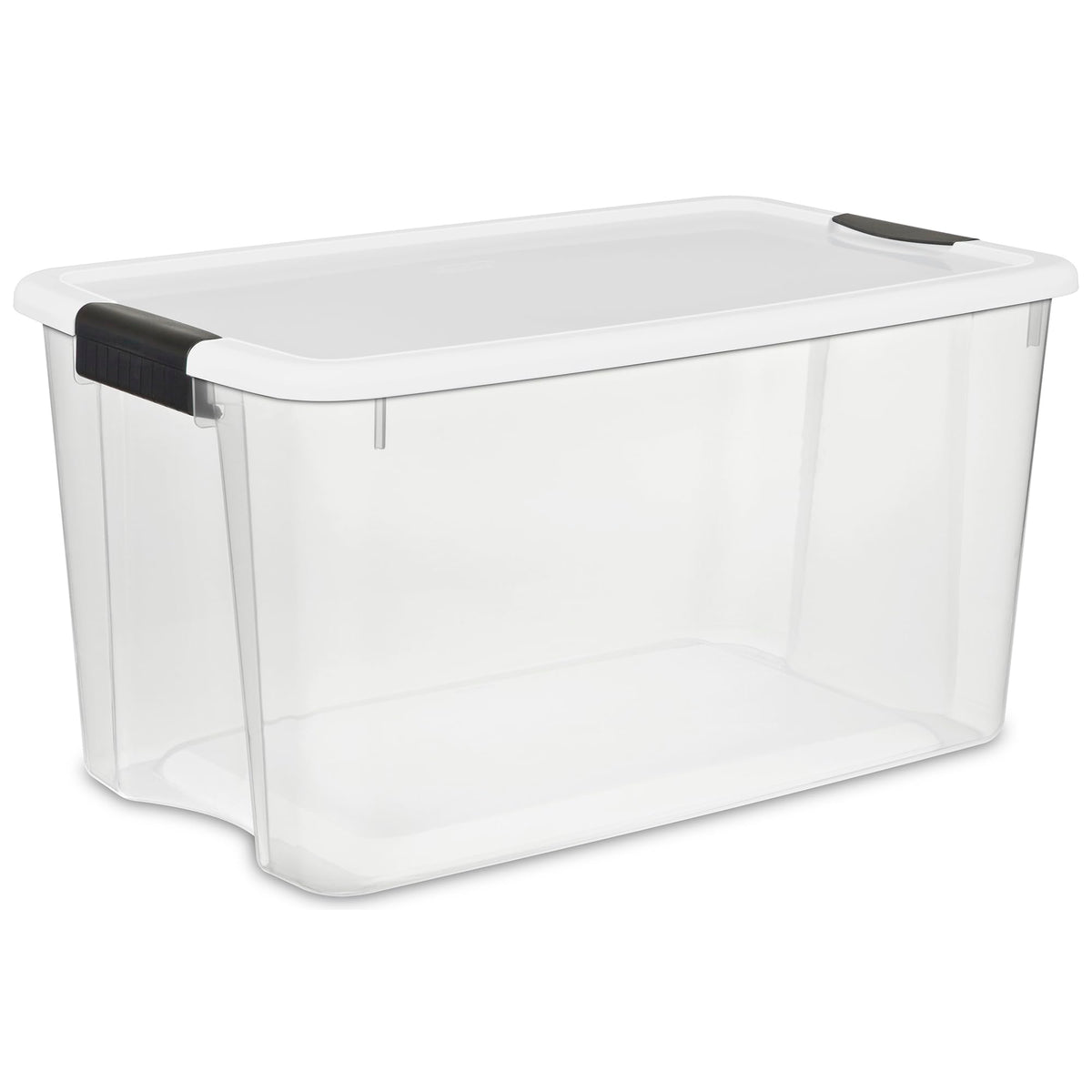 Sterilite 70 Qt Ultra Latch Box, Stackable Storage Bin With Lid, Plastic Container With Heavy Duty Latches To Organize, Clear An