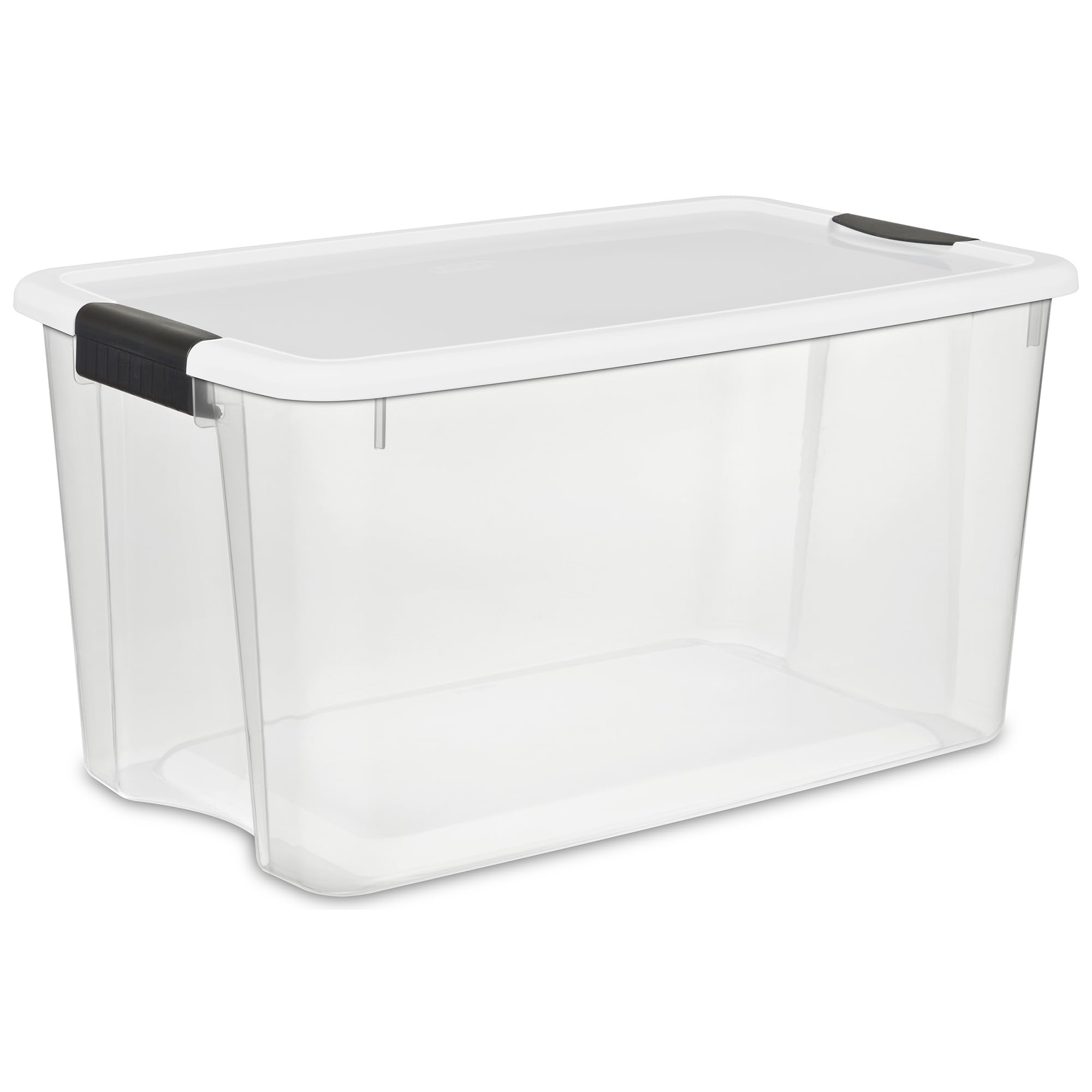 Sterilite 70 Quart Ultra Latch Box, Stackable Storage Bin With Lid, Plastic Container With Heavy Duty Latches To Organize, Clear