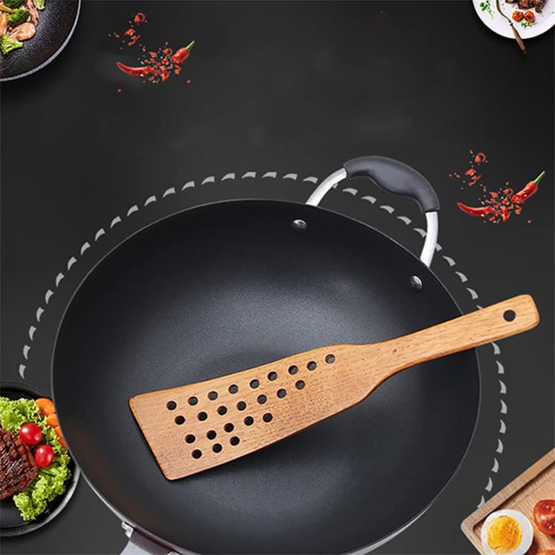 Acxico 1Pcs Wooden Spatula Wooden Shovel For Non-Stick Pan Rice Spoon Kitchen Cooking Tool