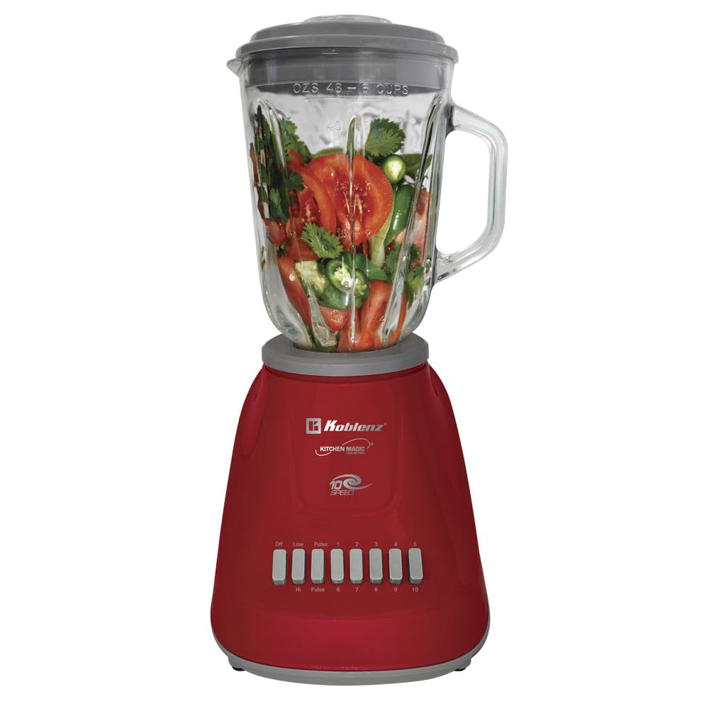 Koblenz 51Oz. Gourmet Blender, Salsa Mixer, Smoothie, 10-Speed 4 Blades With 2 Pulse Function